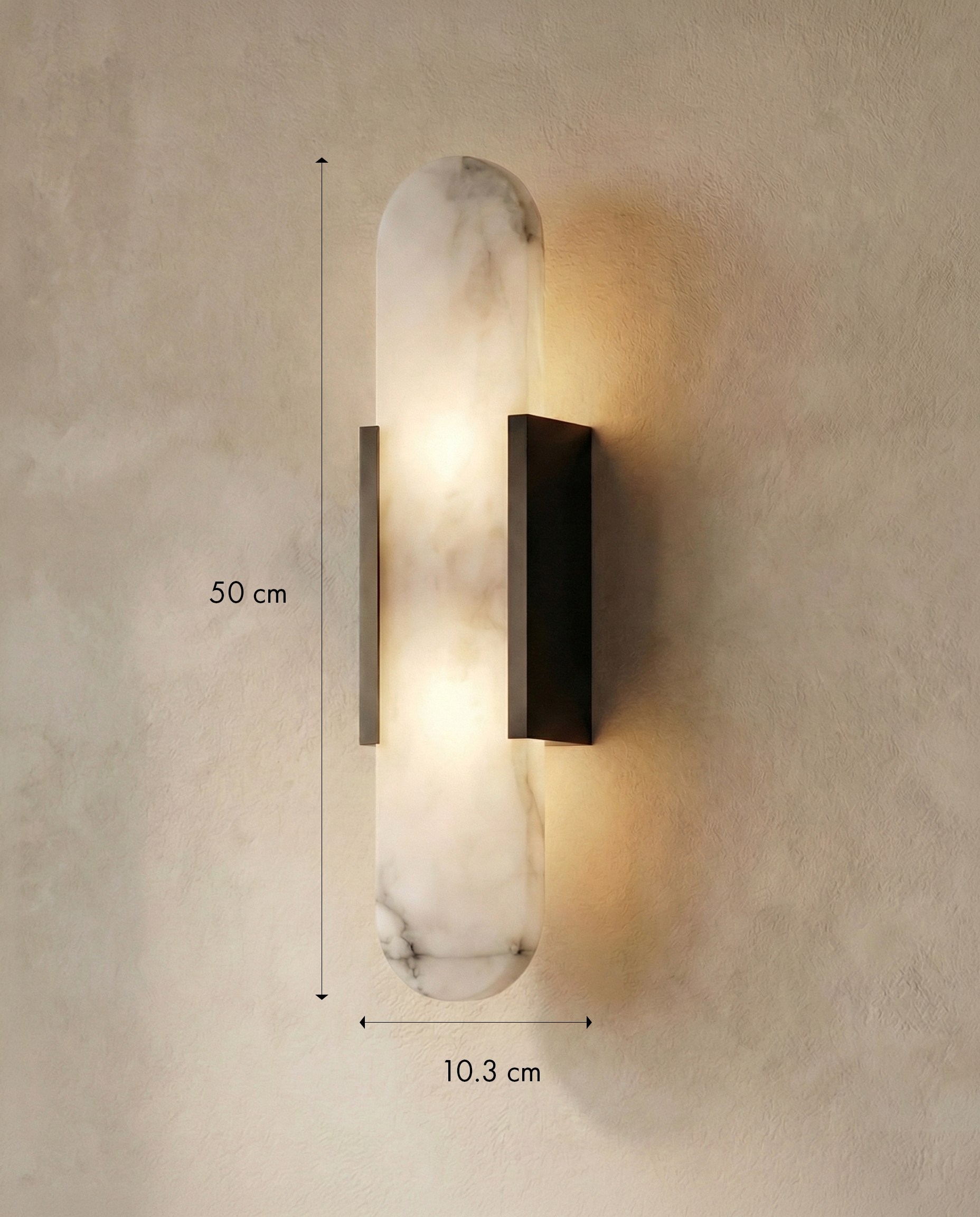 Elvara Vertical Stone Wall Light