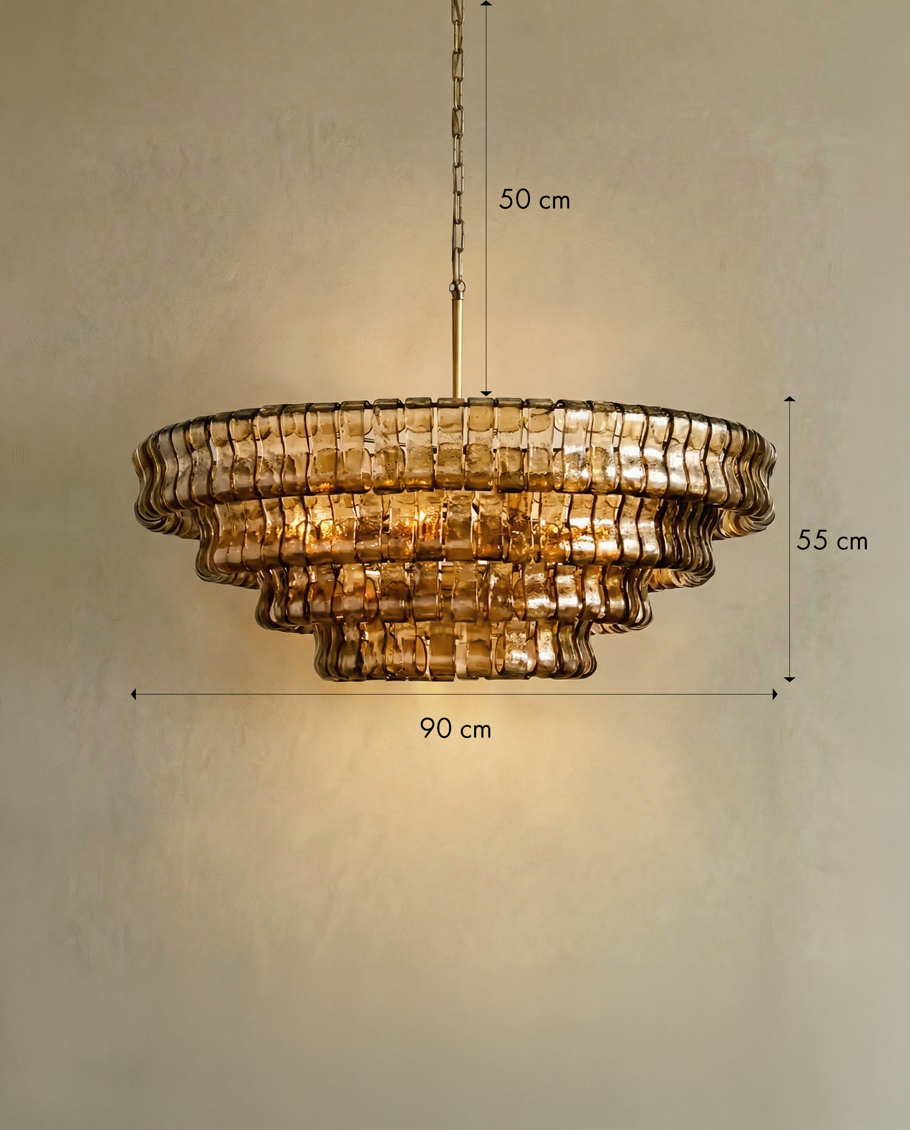 Caldris Tiered Glass Pendant