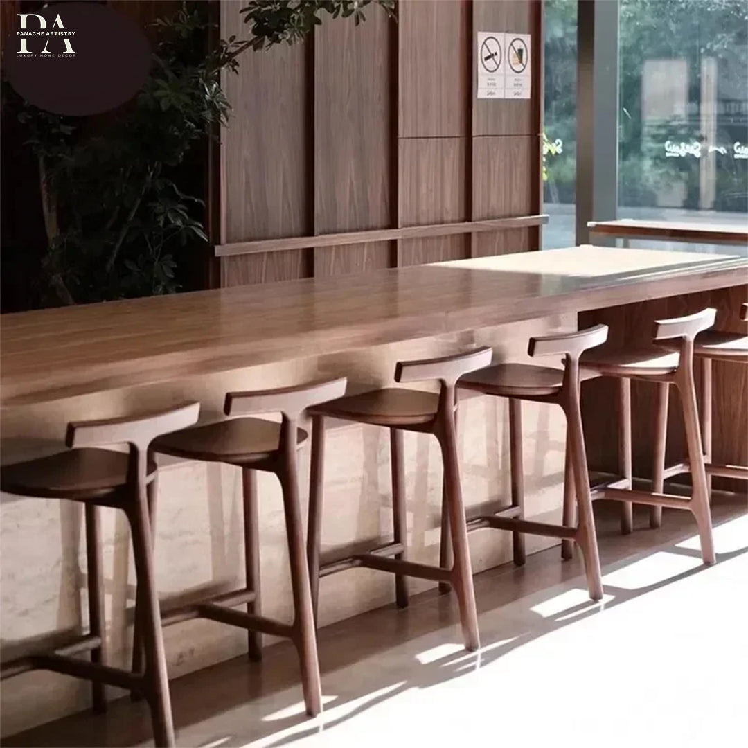 Linea Wooden Bar Stool
