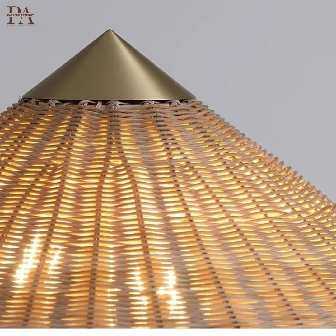 Boho Rattan Floor Lamp