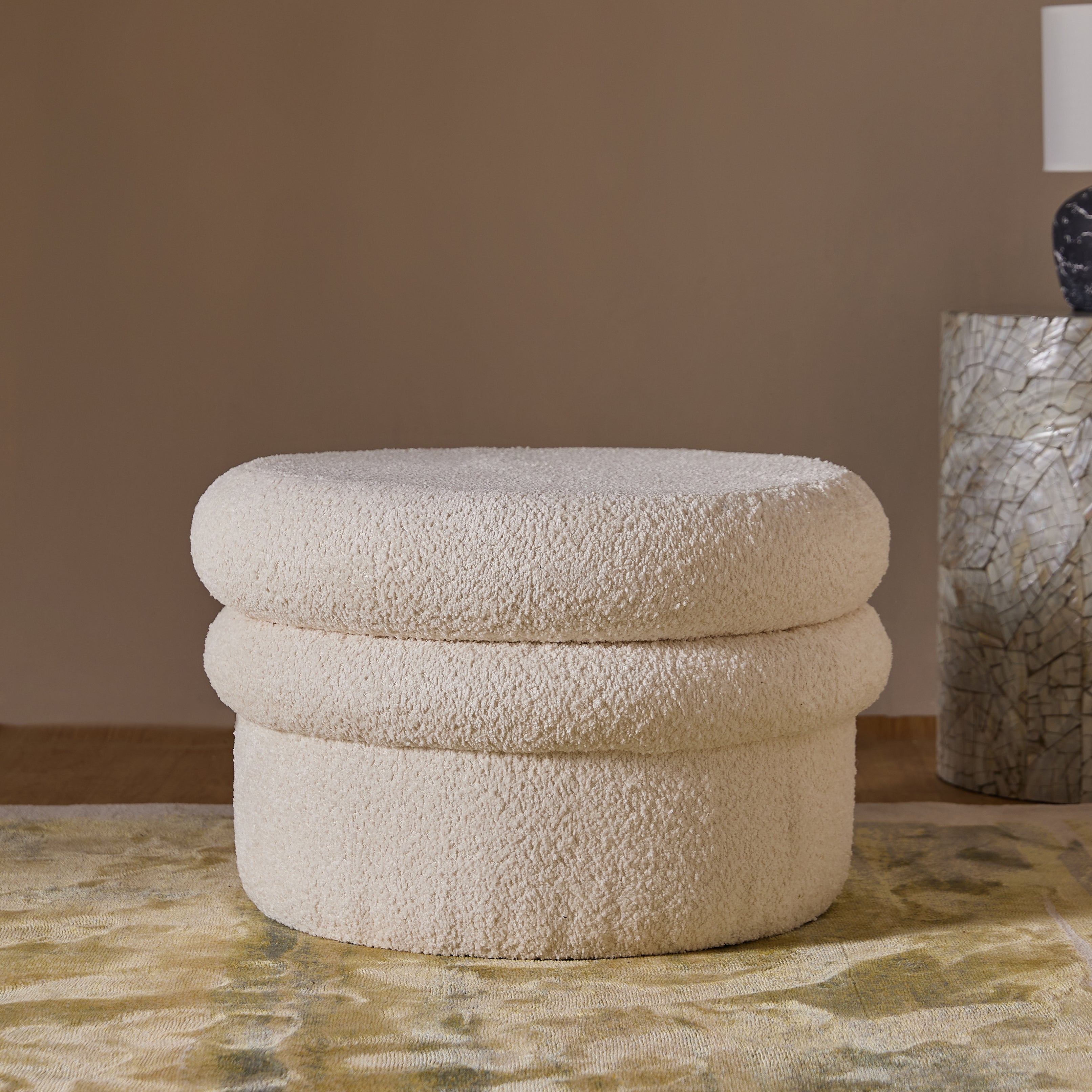 Tambour Pouf (White)