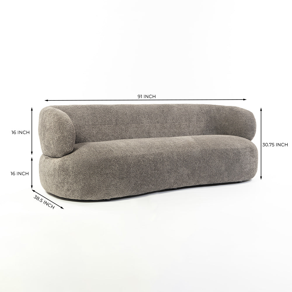 Vellichor 3 Seater Sofa (Grey)