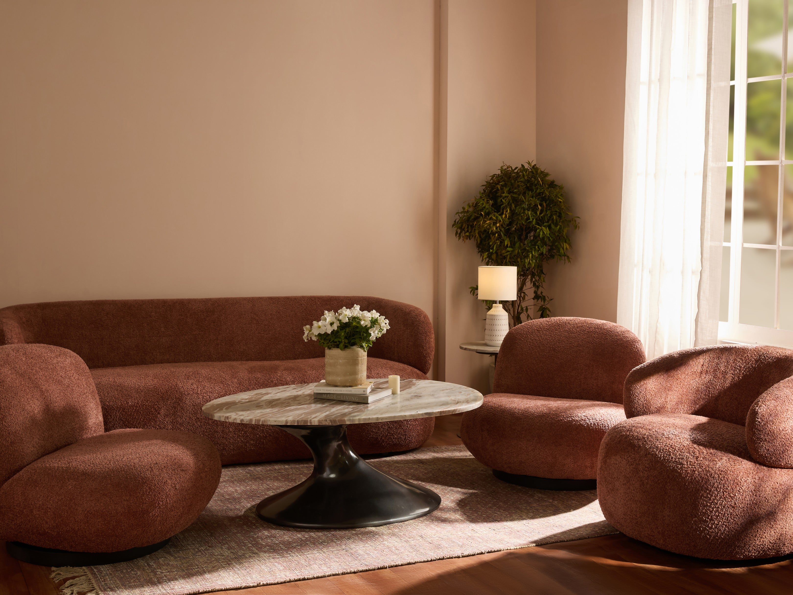 Galet Chair, Rose Brown