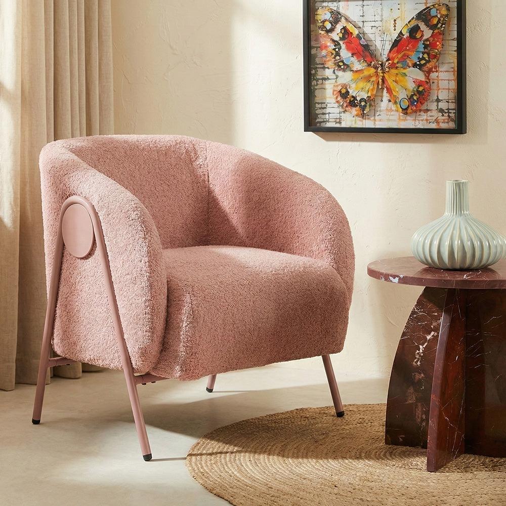 Fermoir Lounge Chair , Rose Brown