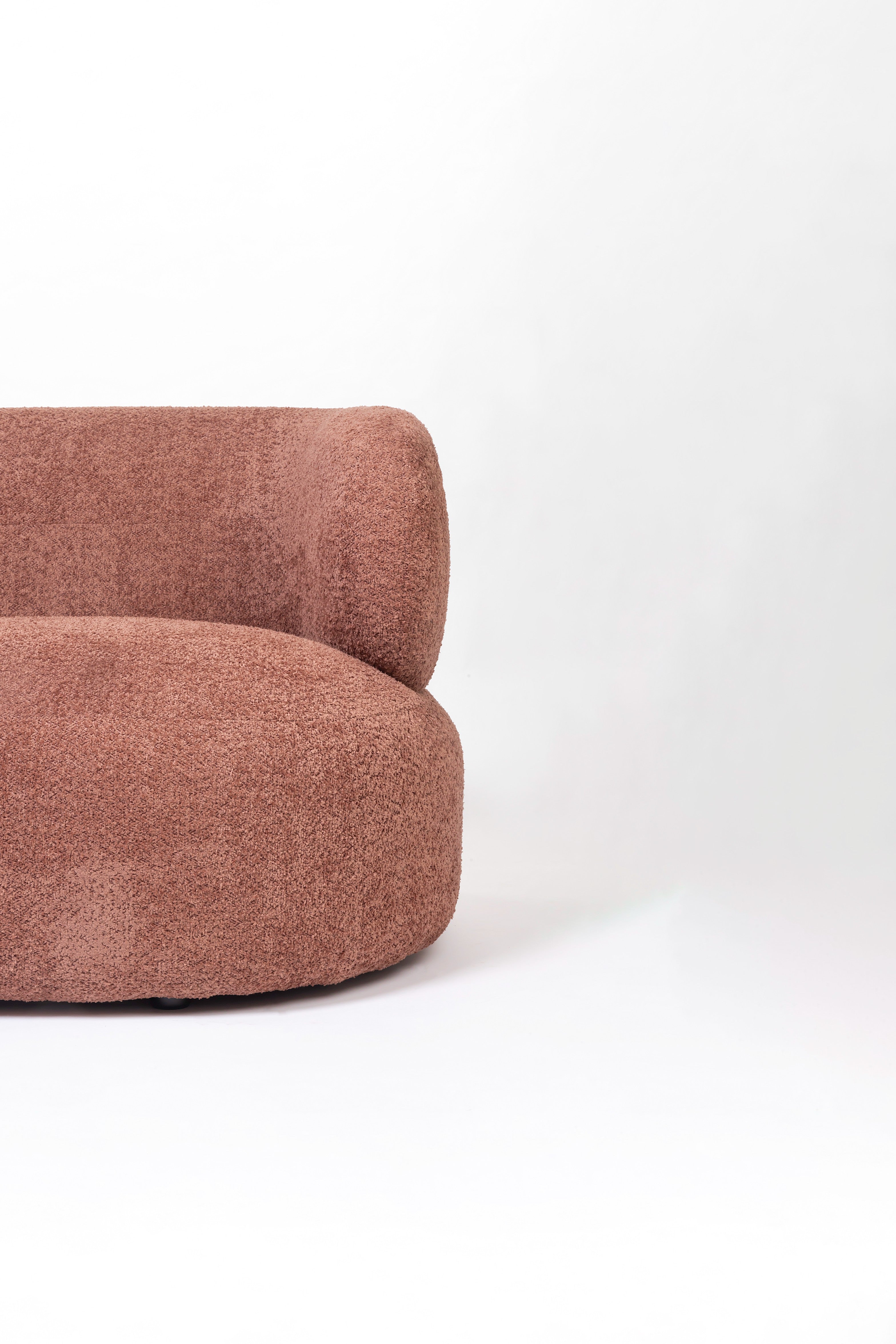 Lunara 2 Seater Sofa (Rose Brown)