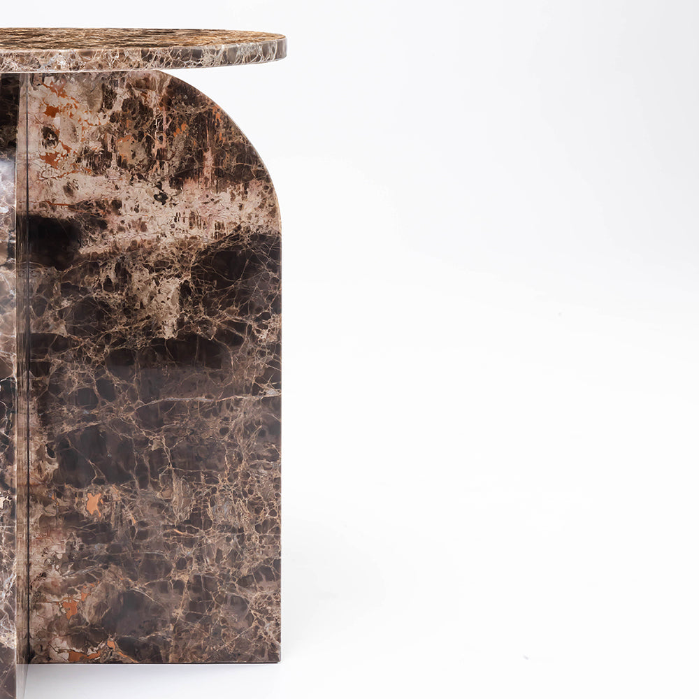 Stele Side Table, Emperador
