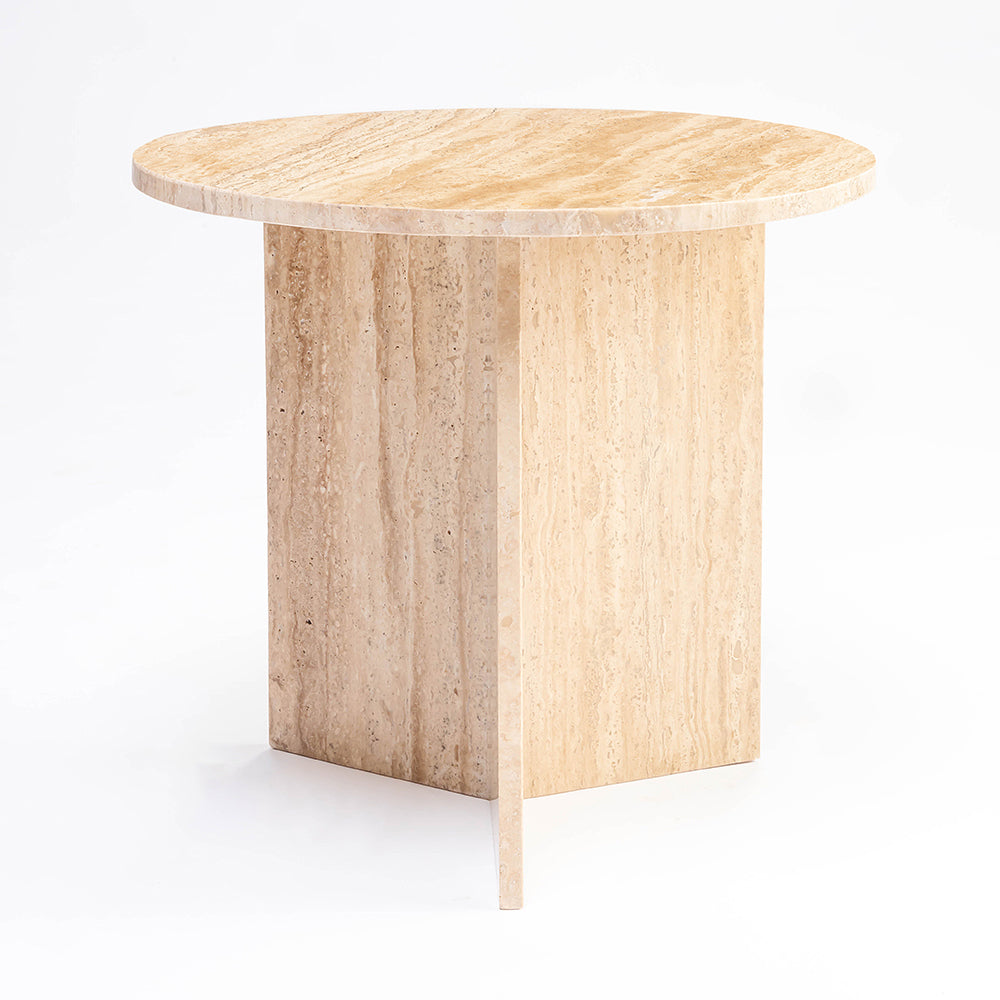 Abacus Side Table, Travertine