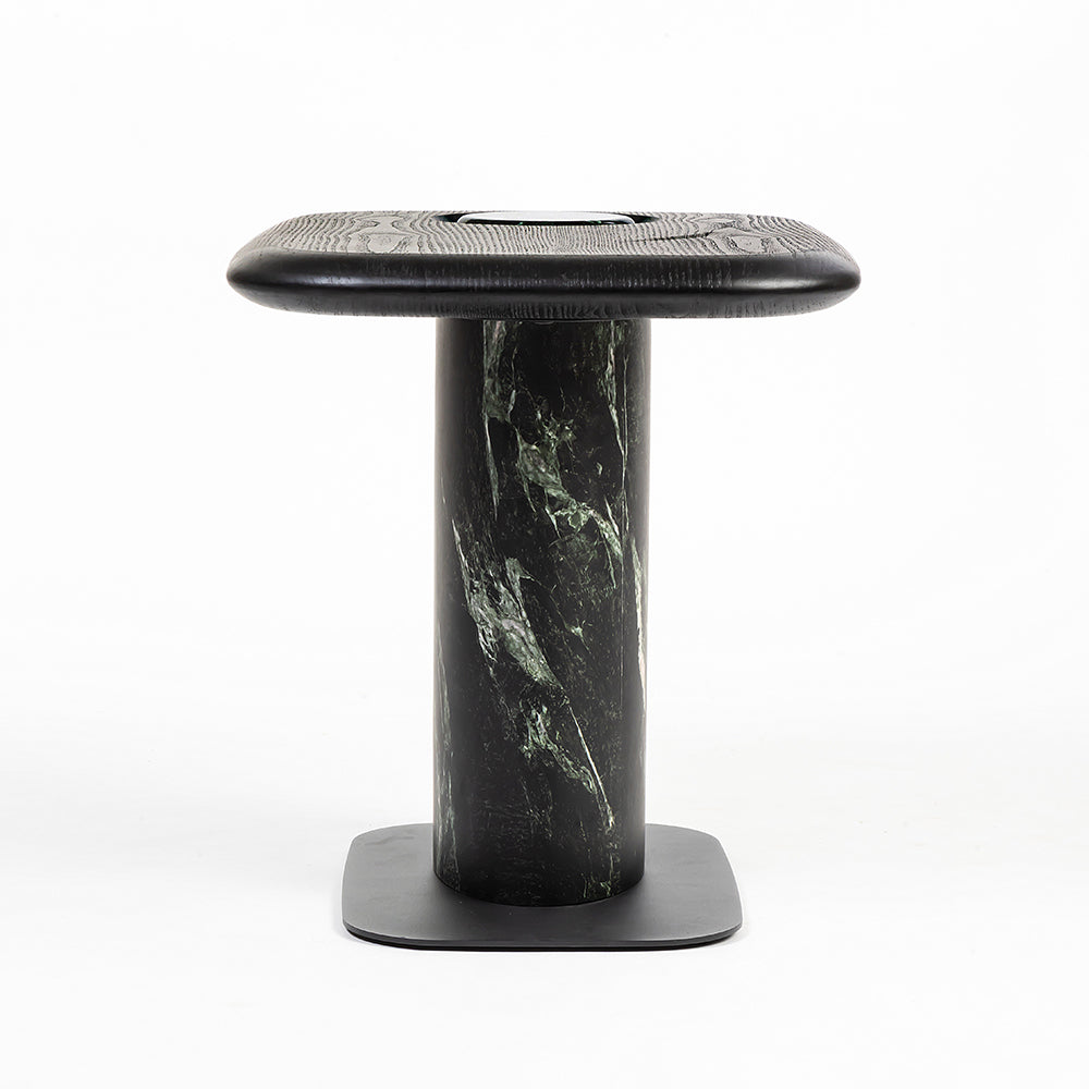 Pedestal Accent Table, Nero Verde