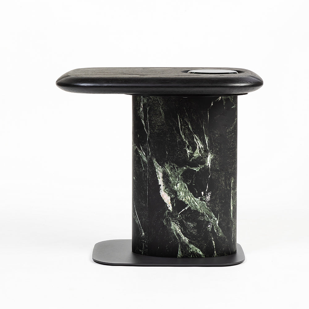 Pedestal Accent Table, Nero Verde