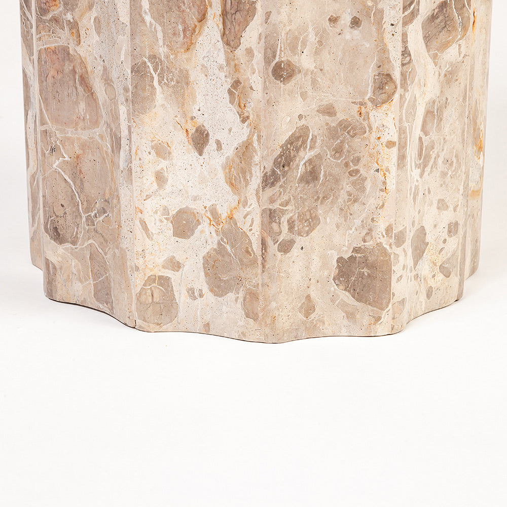 Drum Accent Table, Fossil