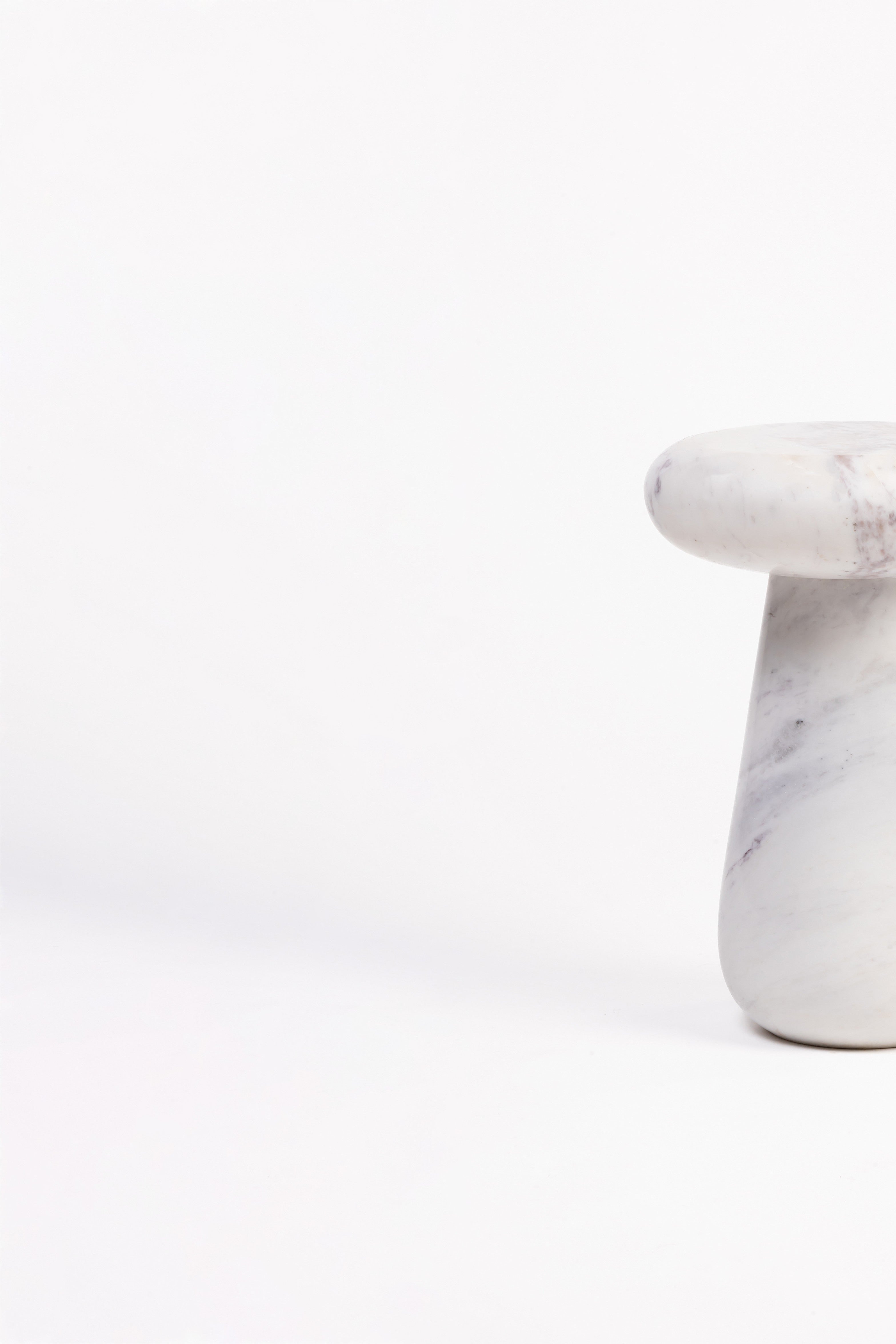 Boletus Accent Table, Bianco