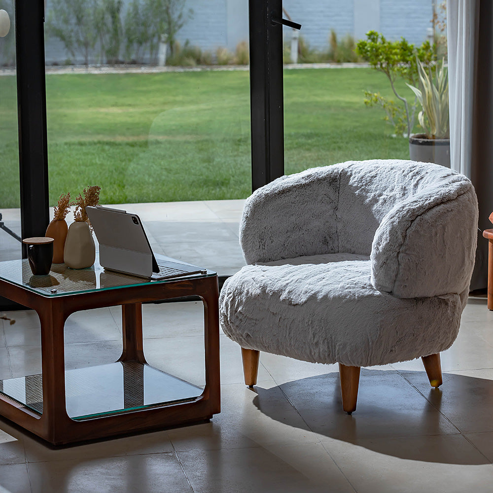 Pluma Lounge Chair , Grey