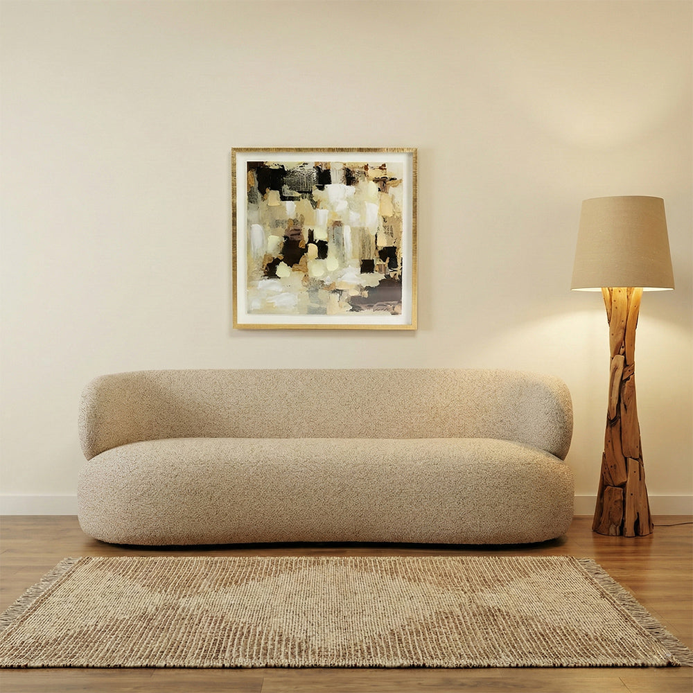 Volute 3 Seater Sofa (Beige)