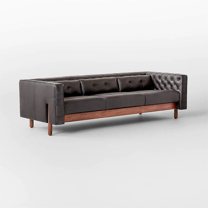 Charcoal, Held in Wood Sofa