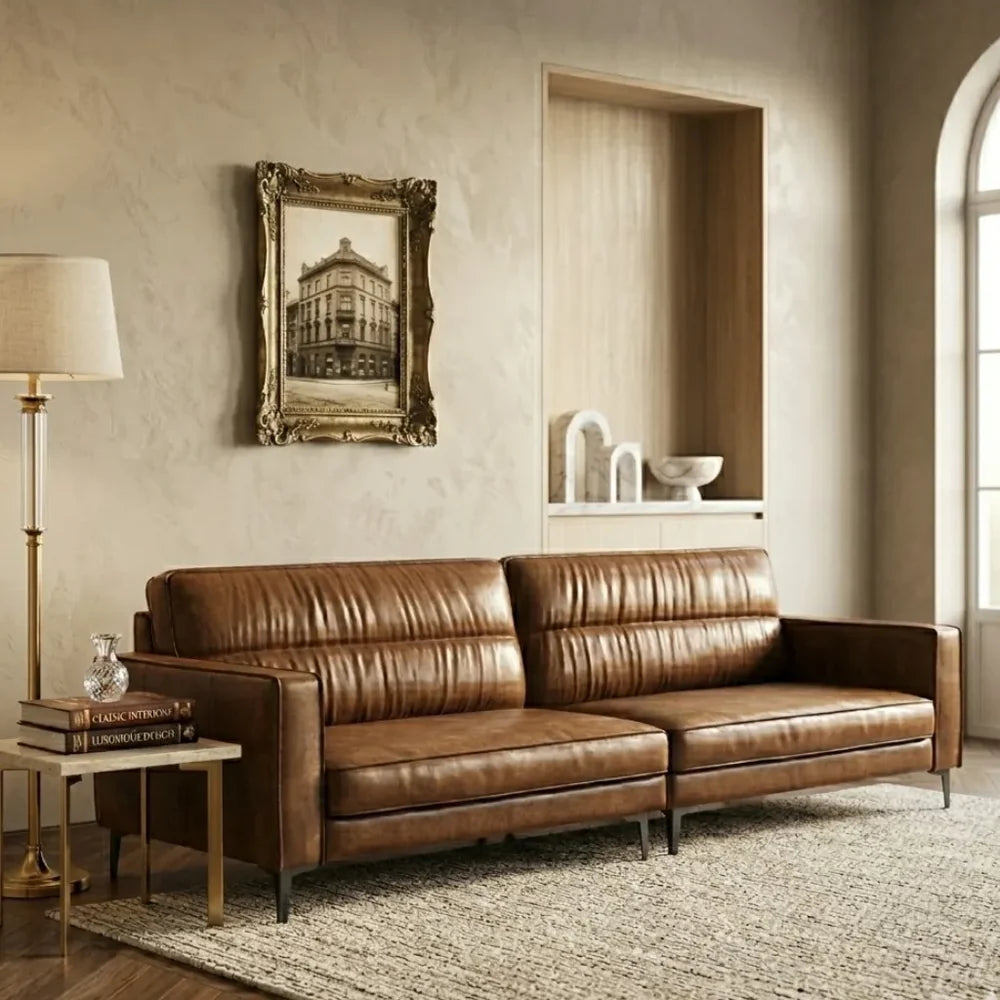 A Disciplined Pleat Sofa