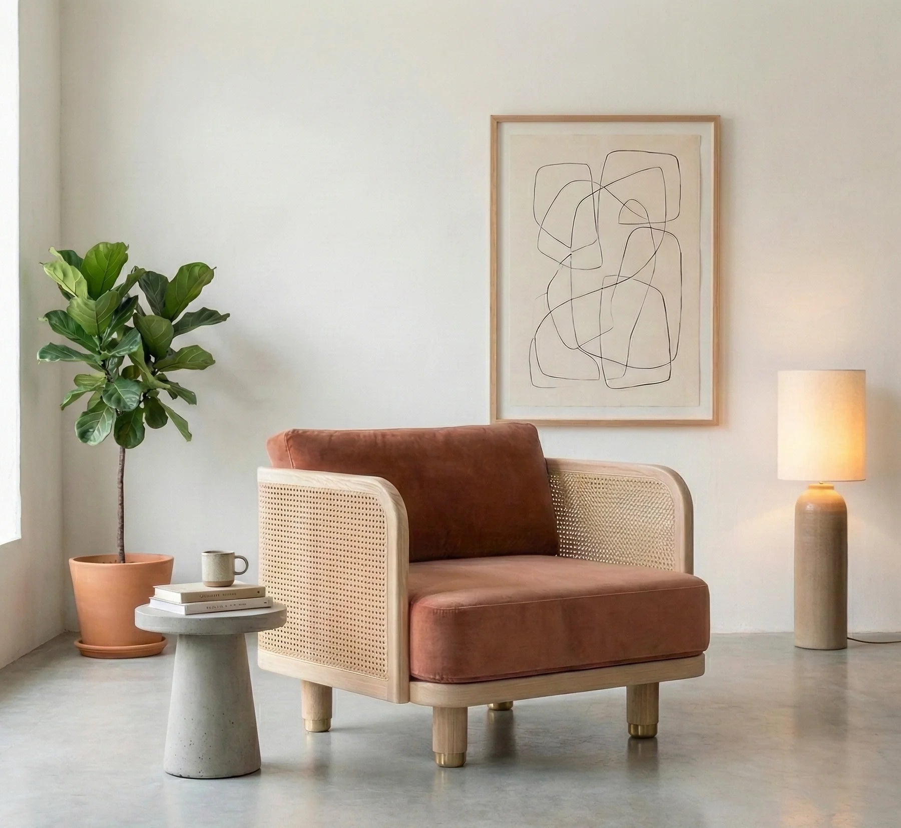 Threaded with Brass Chair