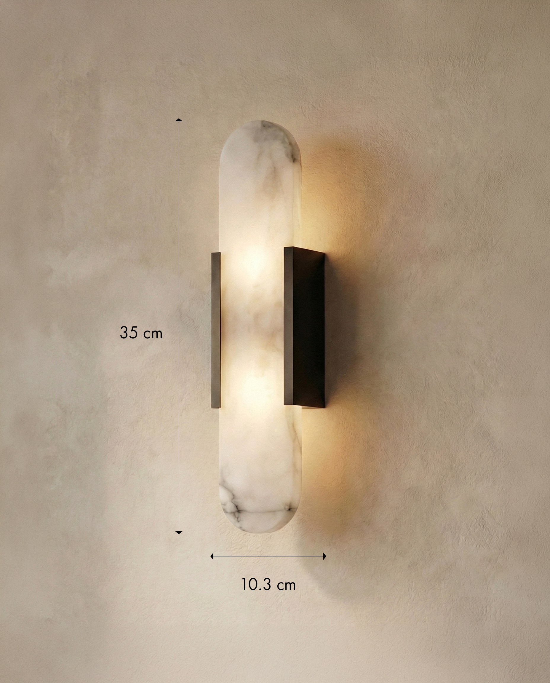 Elvara Vertical Stone Wall Light