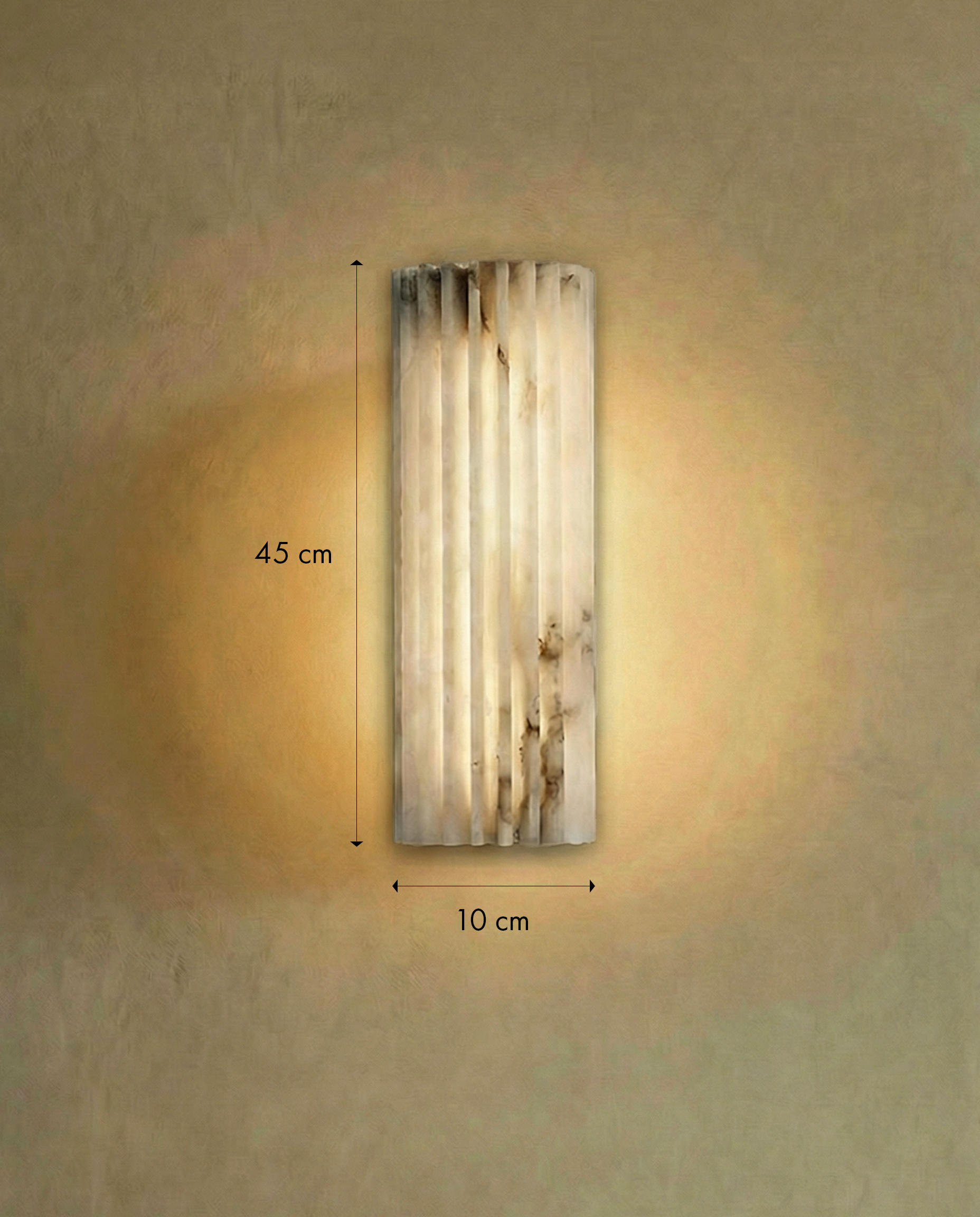 Aurelio Fluted Stone Wall Light
