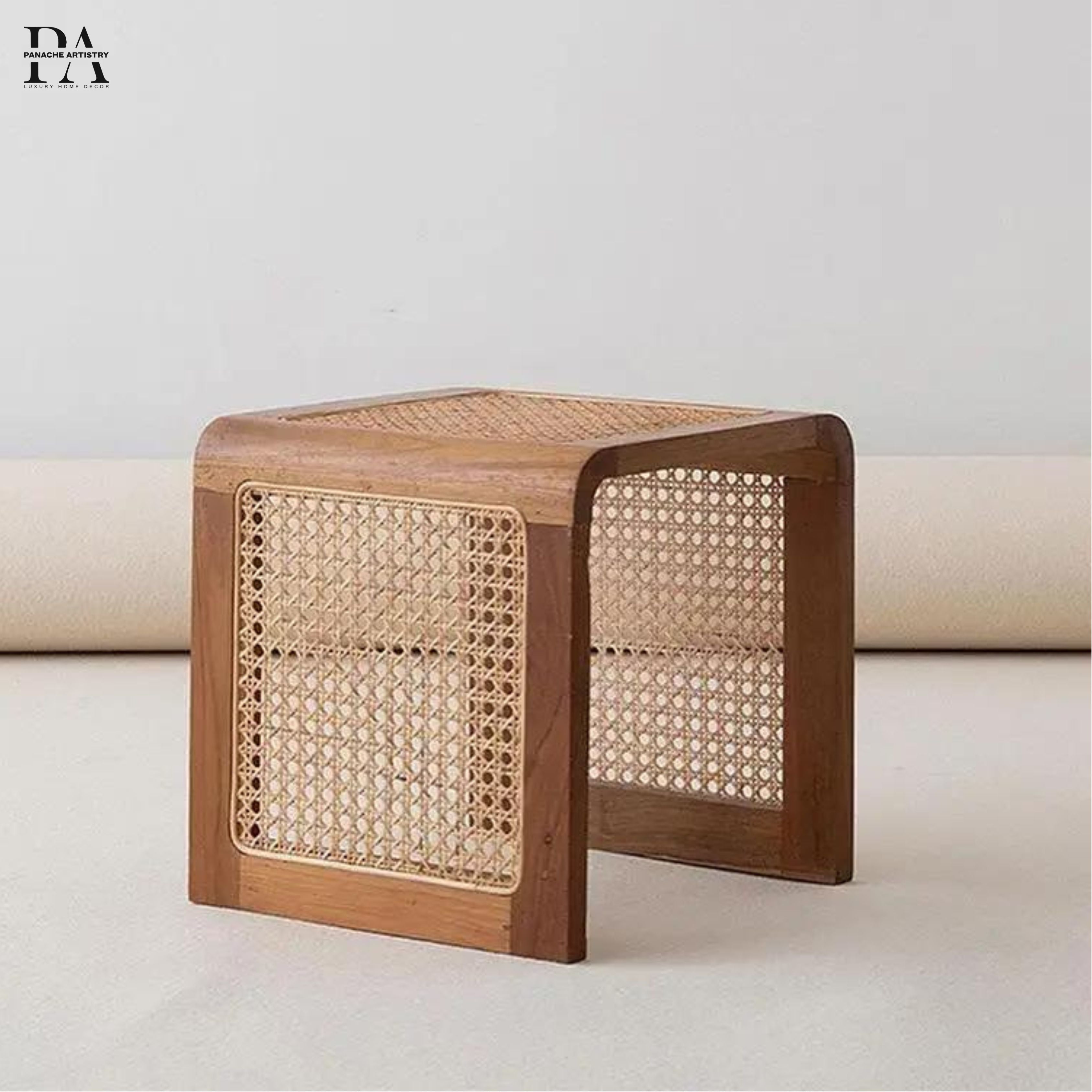 Lykke Handwoven Rattan Stool