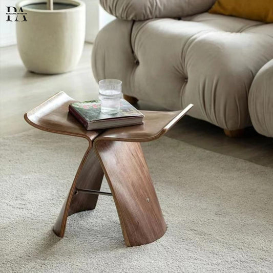 Tranquility Curve Wooden Side Table