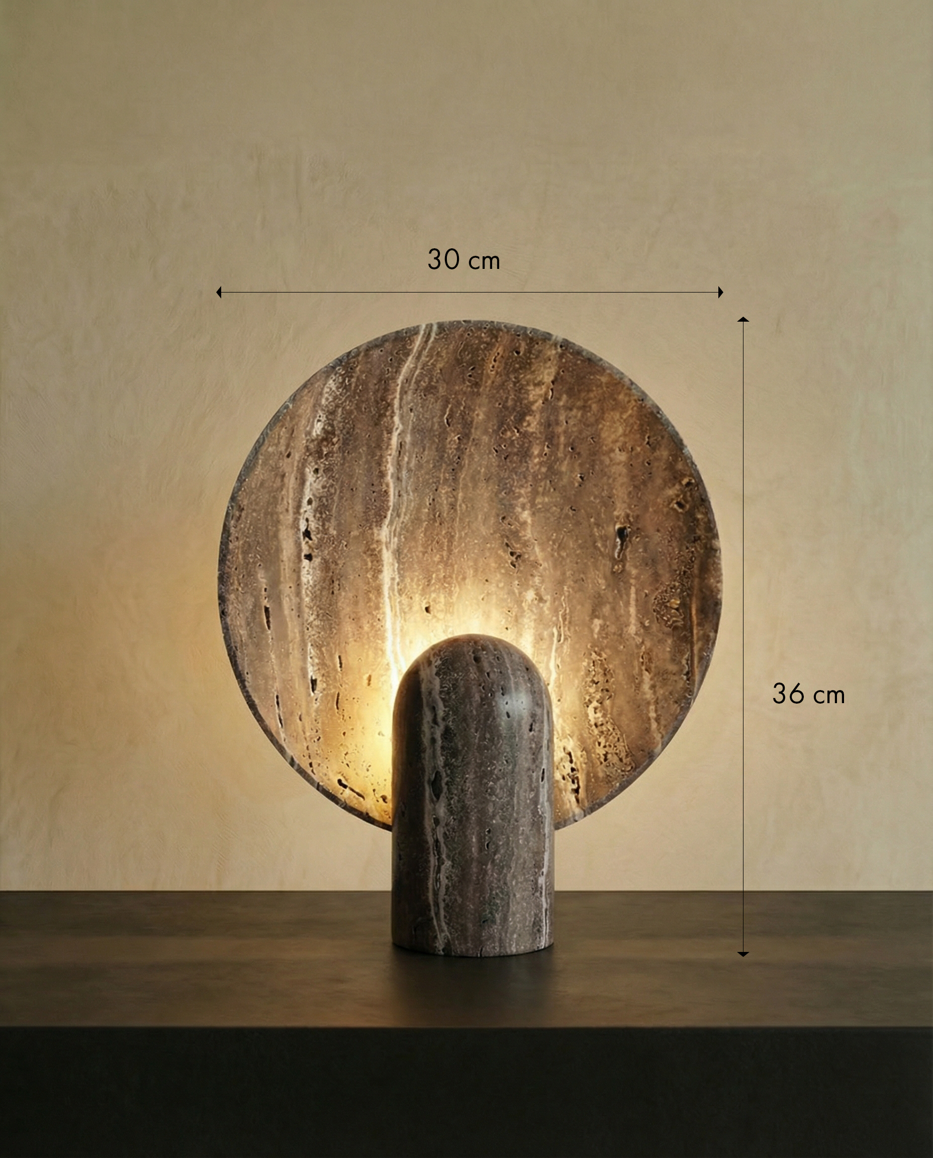 Cairon Stone Disc Light