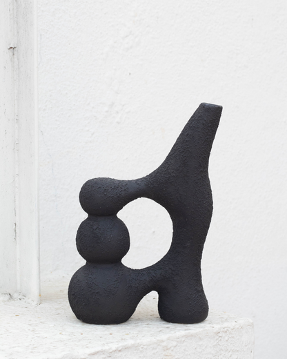 Abstract Noir Circlet Vase