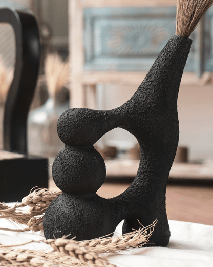 Abstract Noir Circlet Vase