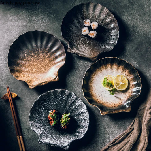 Seashell Serenity Ceramic Plate