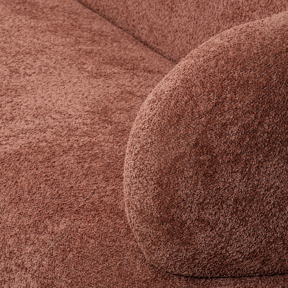 Vellichor 3 Seater Sofa (Rose Brown)