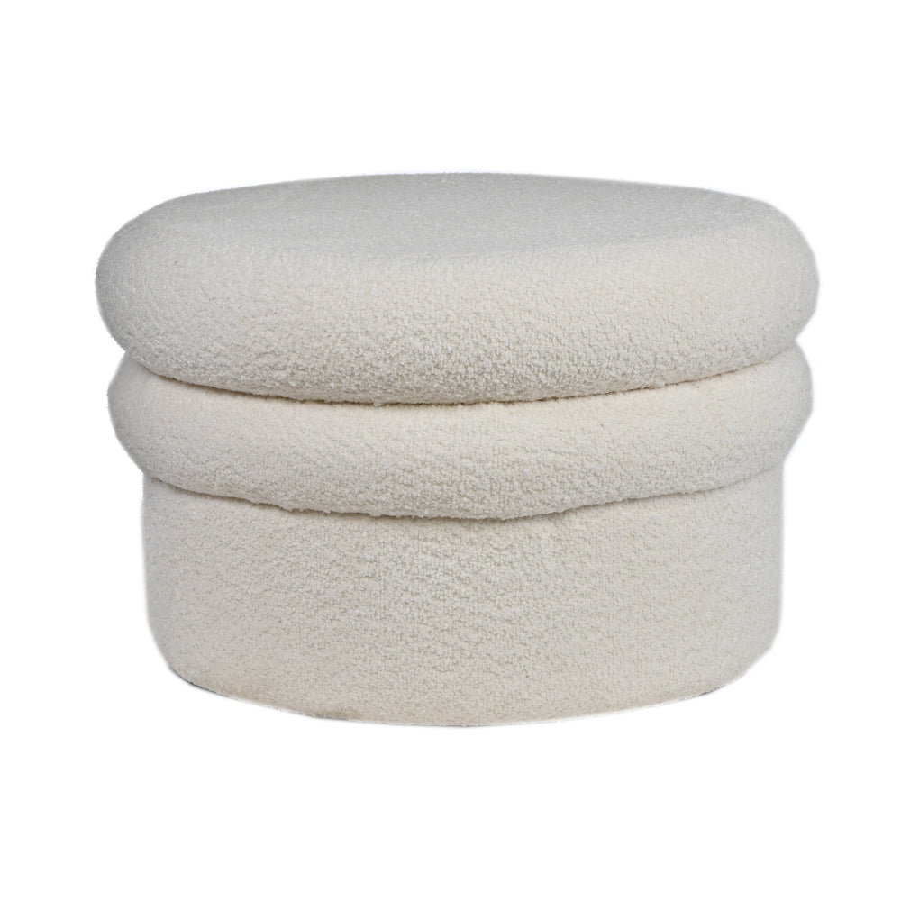 Tambour Pouf  (White)