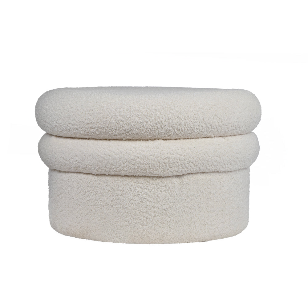 Tambour Pouf  (White)