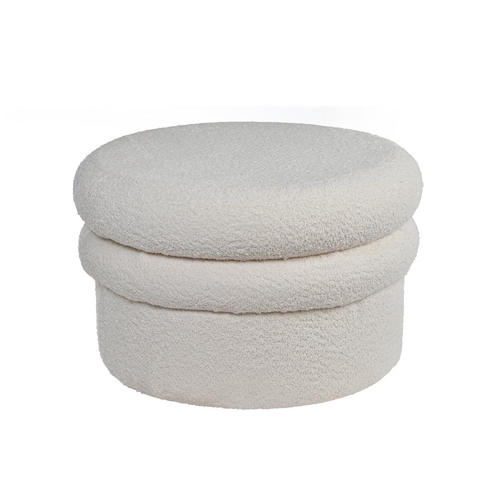 Tambour Pouf  (White)