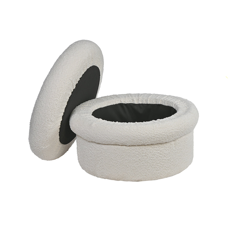 Tambour Pouf  (White)