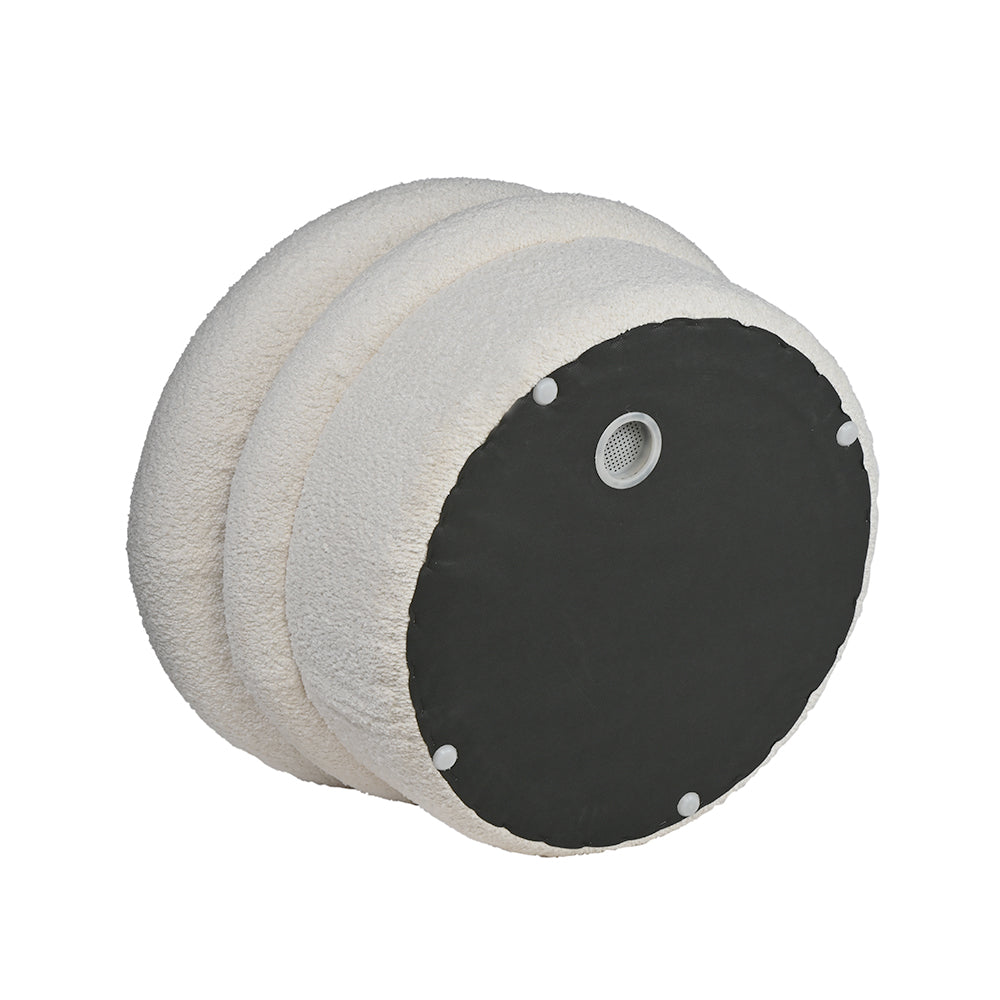 Tambour Pouf  (White)