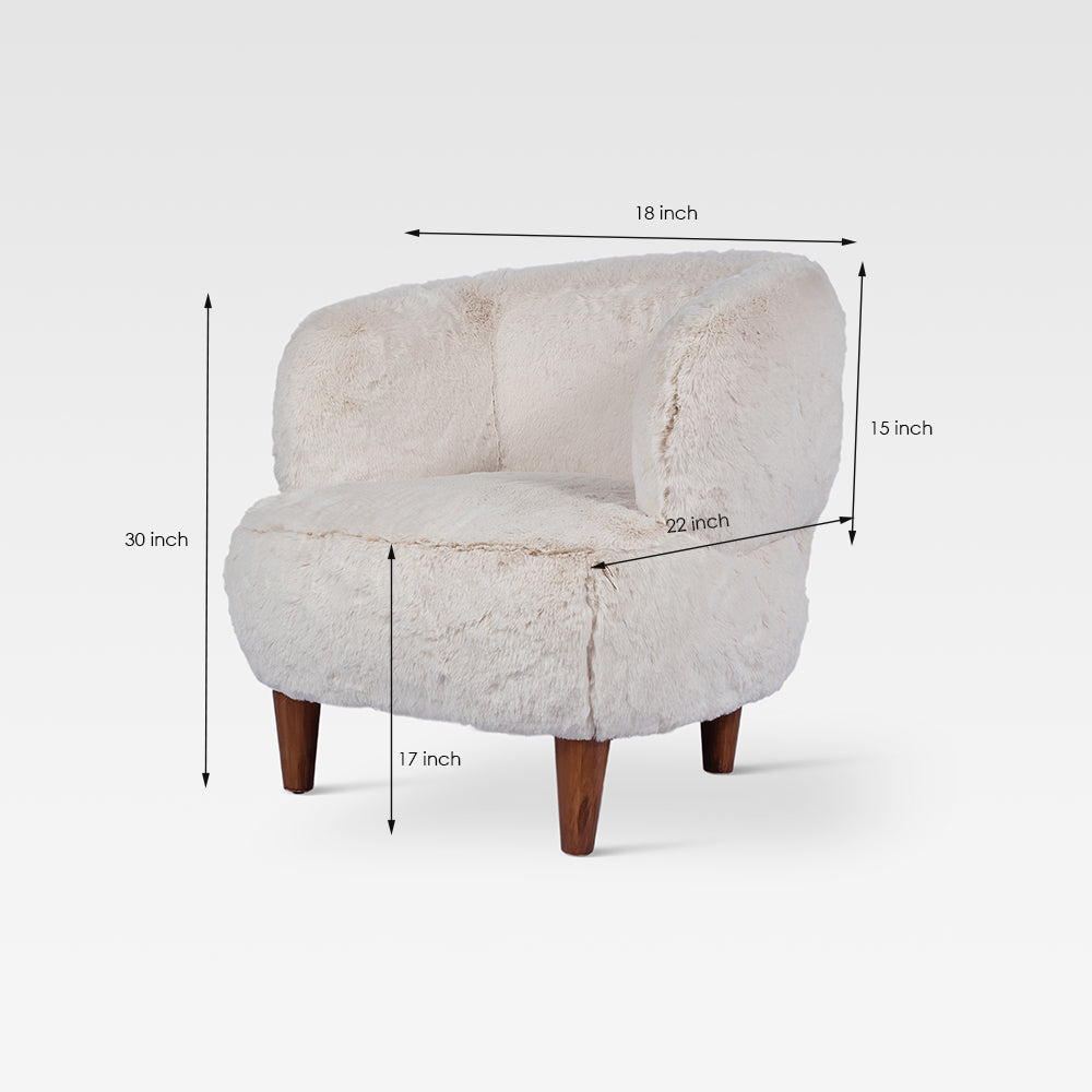 Pluma Lounge Chair , Cream