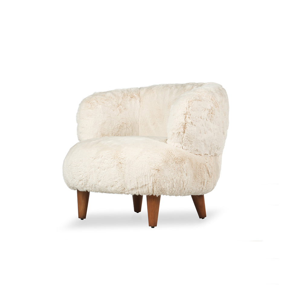 Pluma Lounge Chair , Cream