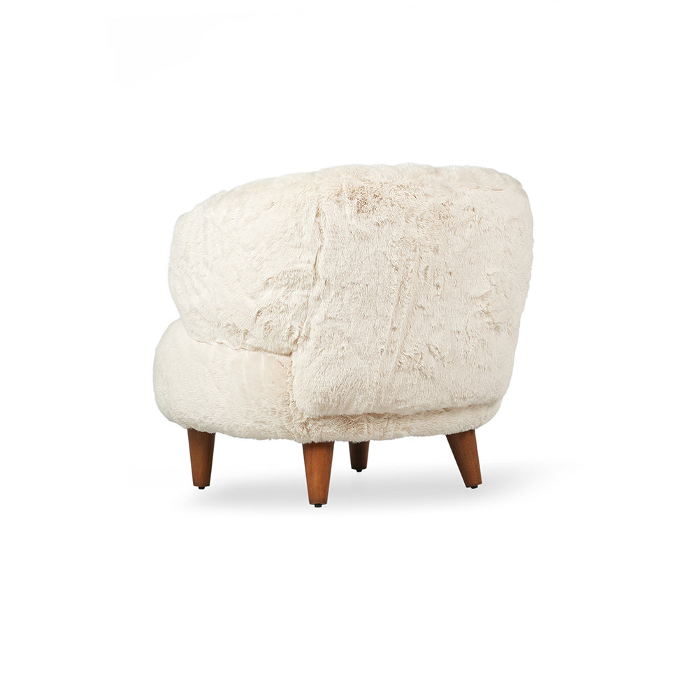 Pluma Lounge Chair , Cream