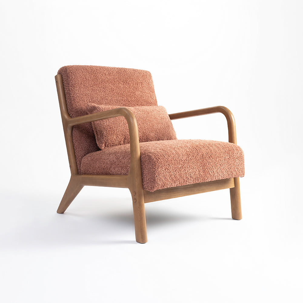 Alma Armchair, Rose Brown