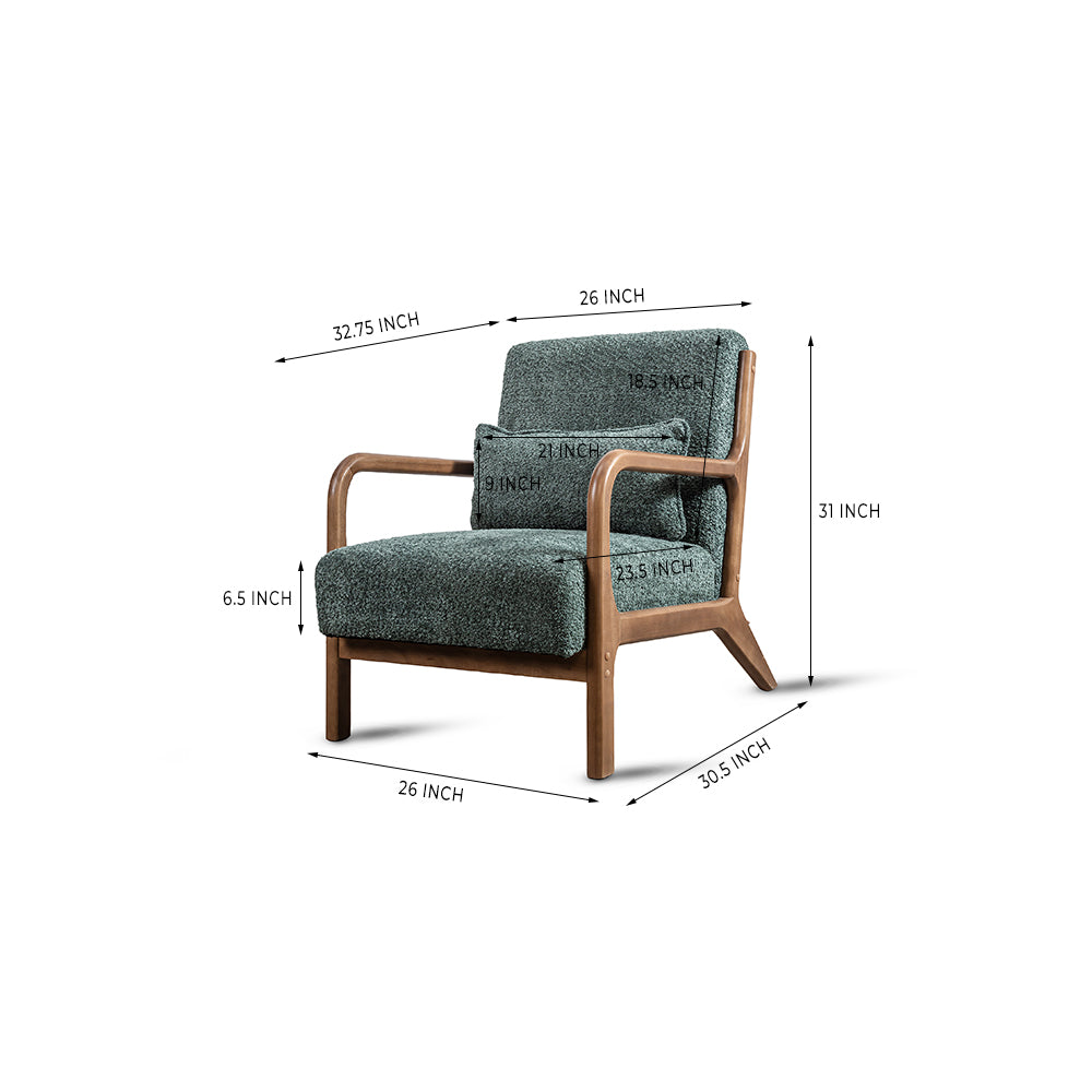 Alma Armchair , Green