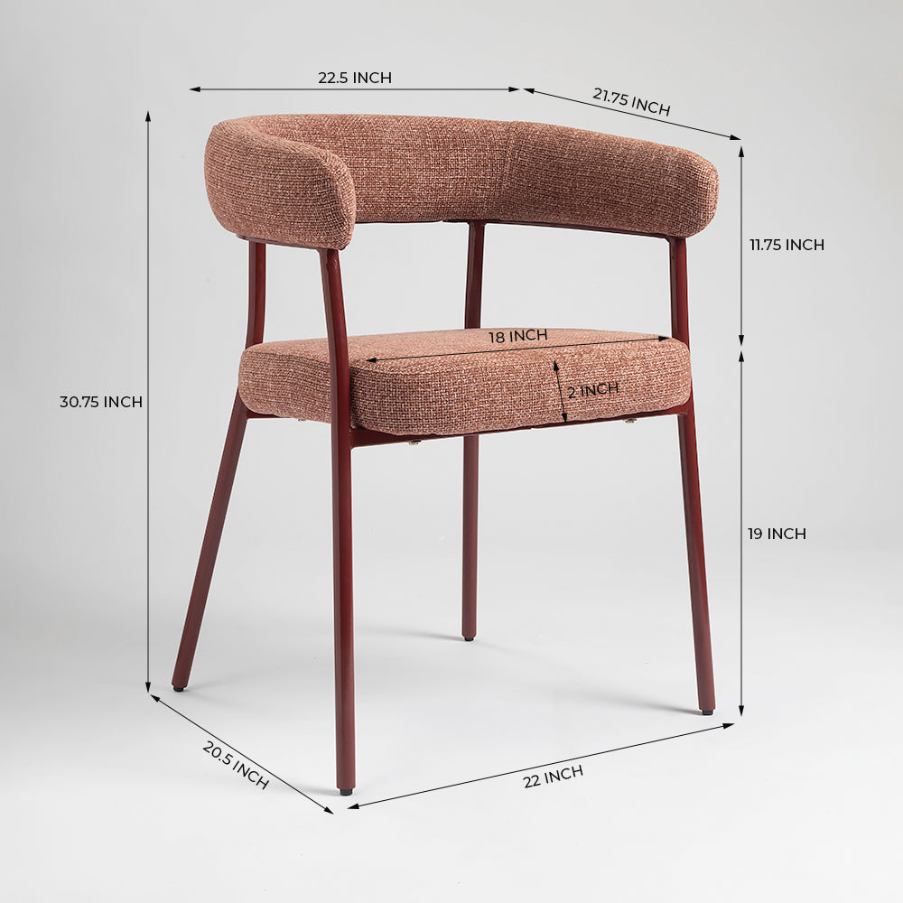Cirque Dining Chair - Light Maroon
