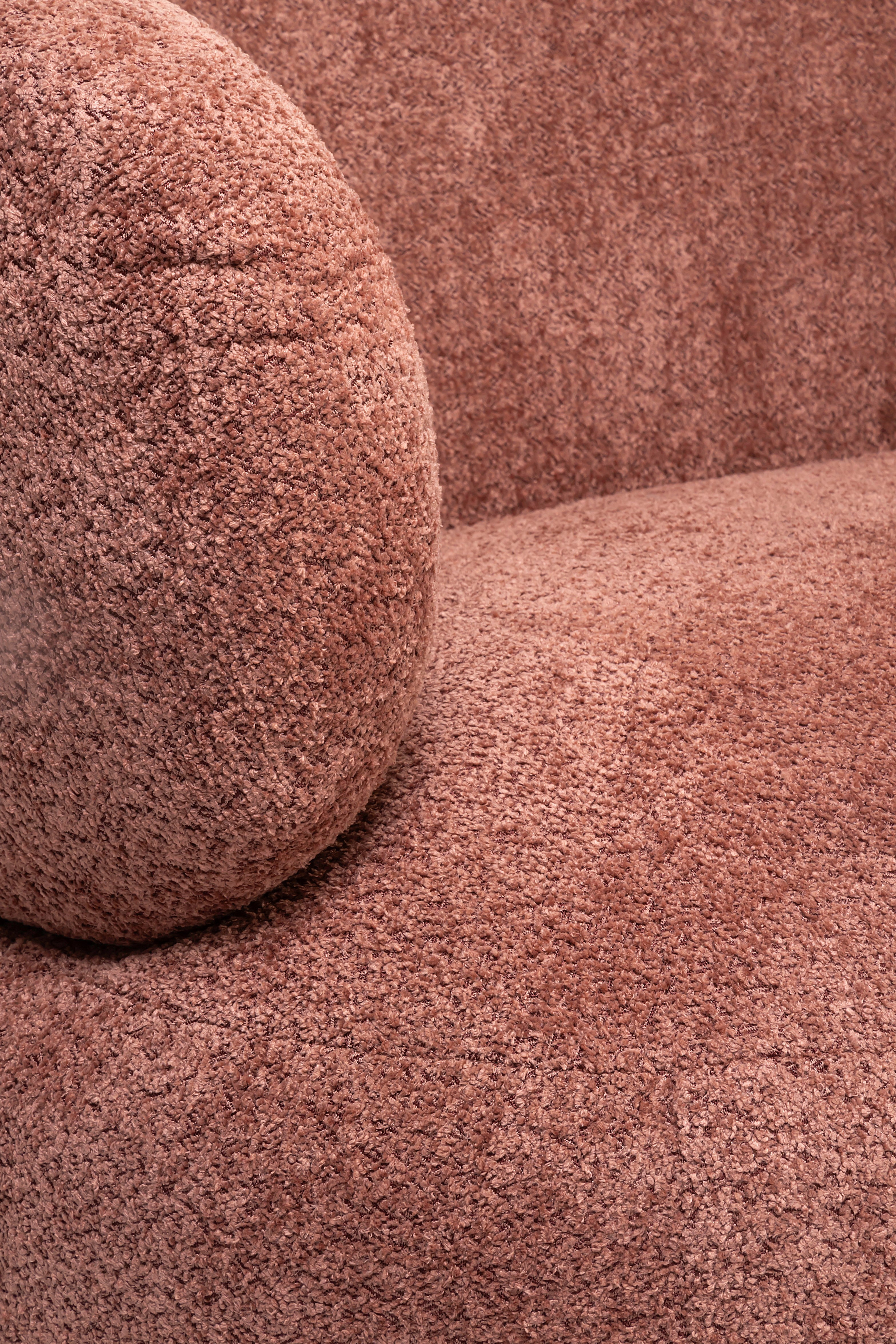 Lunara 2 Seater Sofa (Rose Brown)