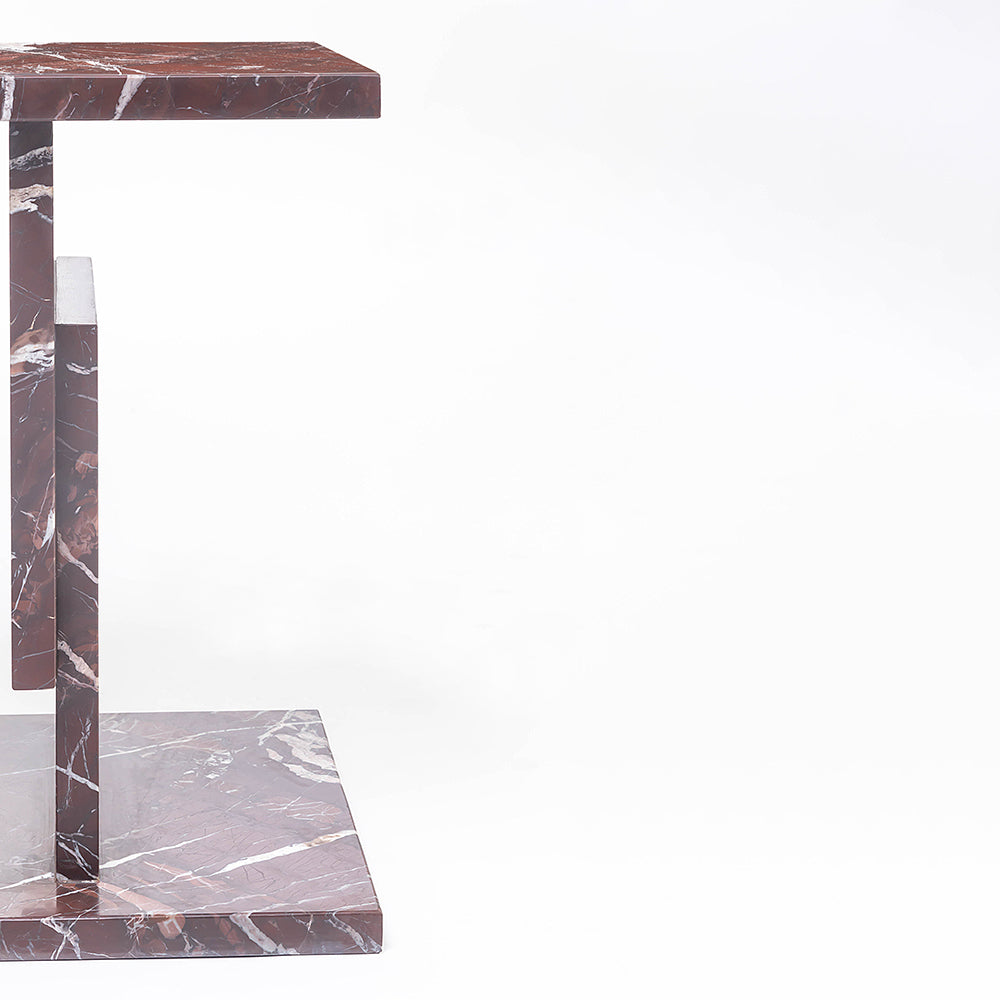 Ara Side Table, Rosso