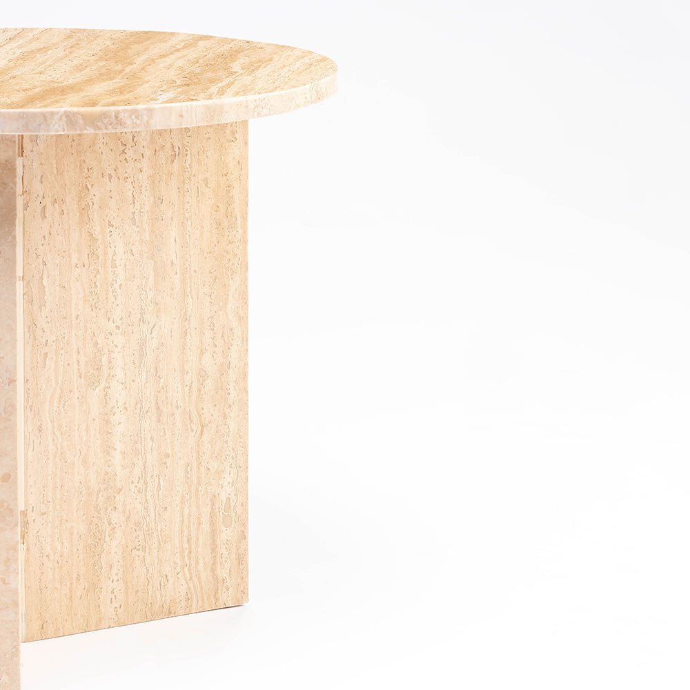 Abacus Side Table, Travertine