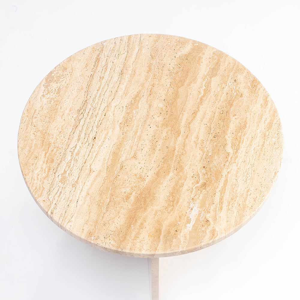 Abacus Side Table, Travertine