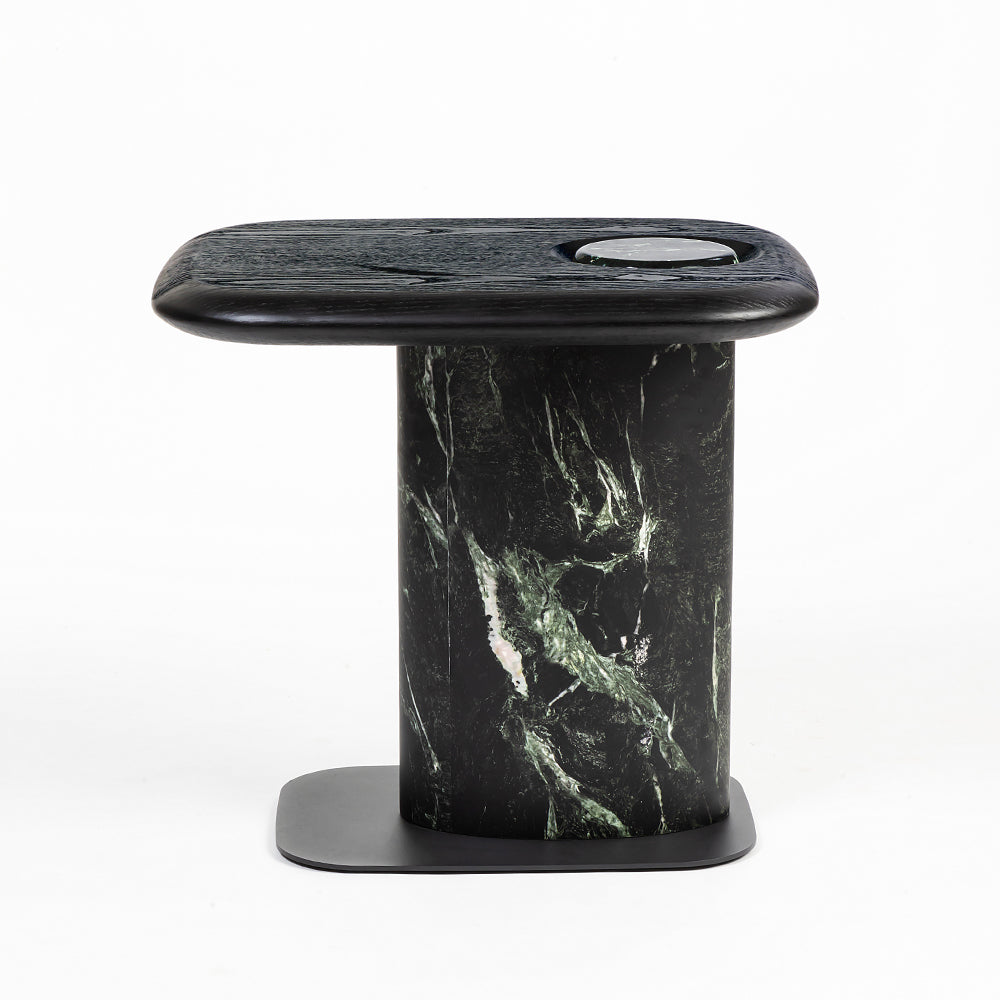Pedestal Accent Table, Nero Verde