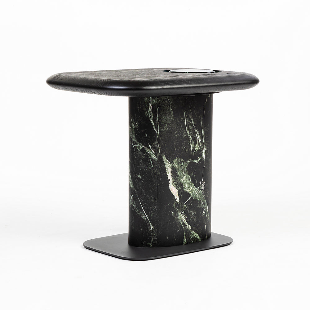 Pedestal Accent Table, Nero Verde