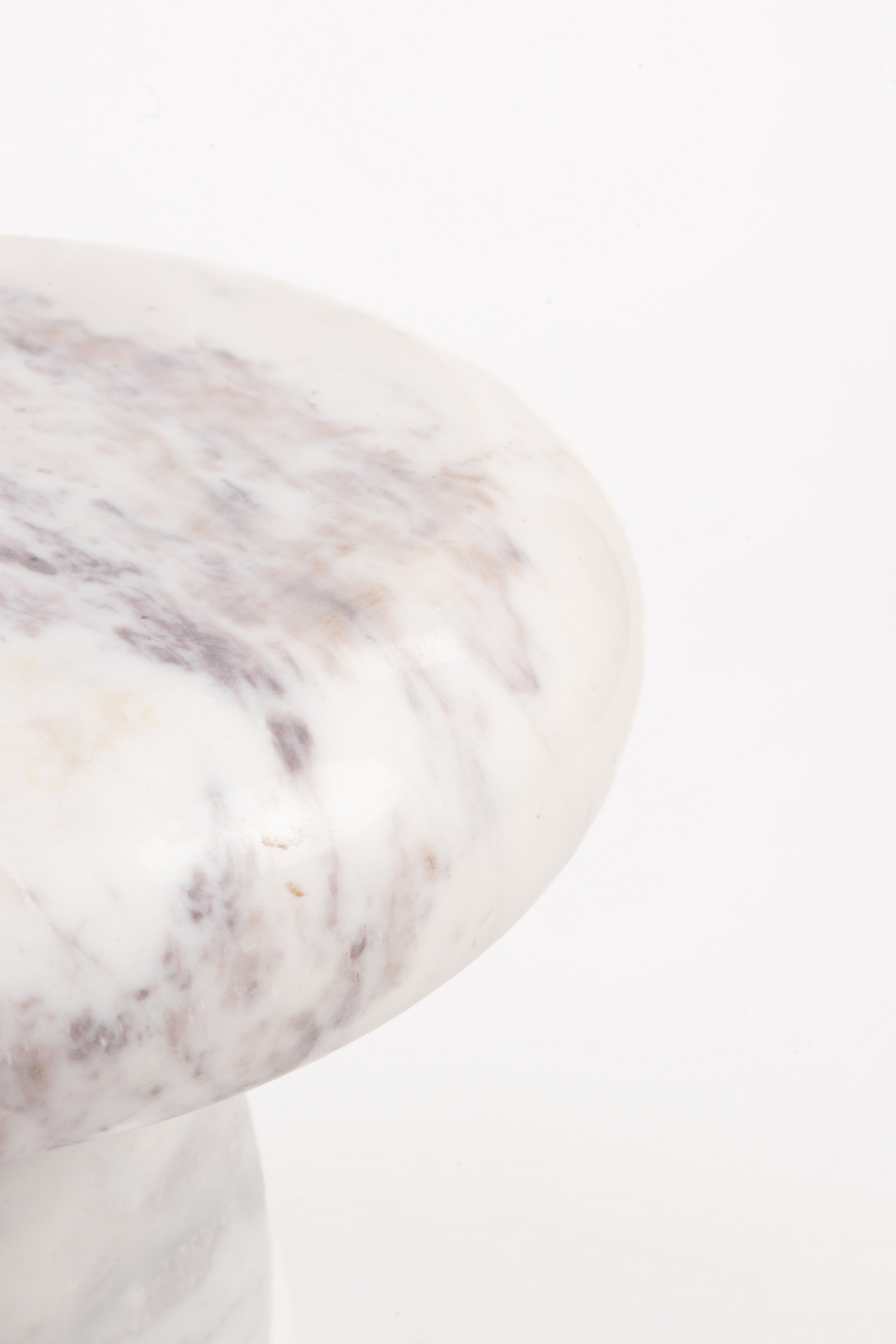 Boletus Accent Table, Bianco
