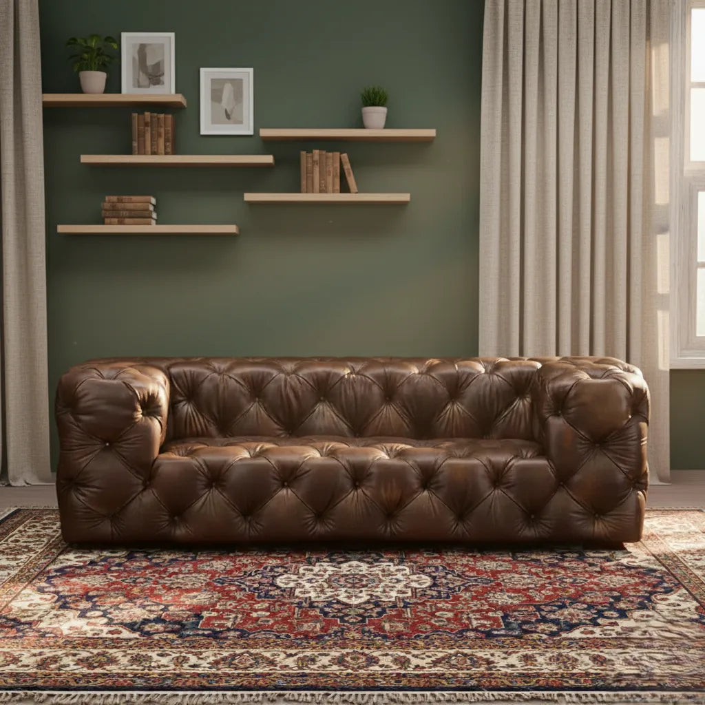 The Antiqued Hide Sofa