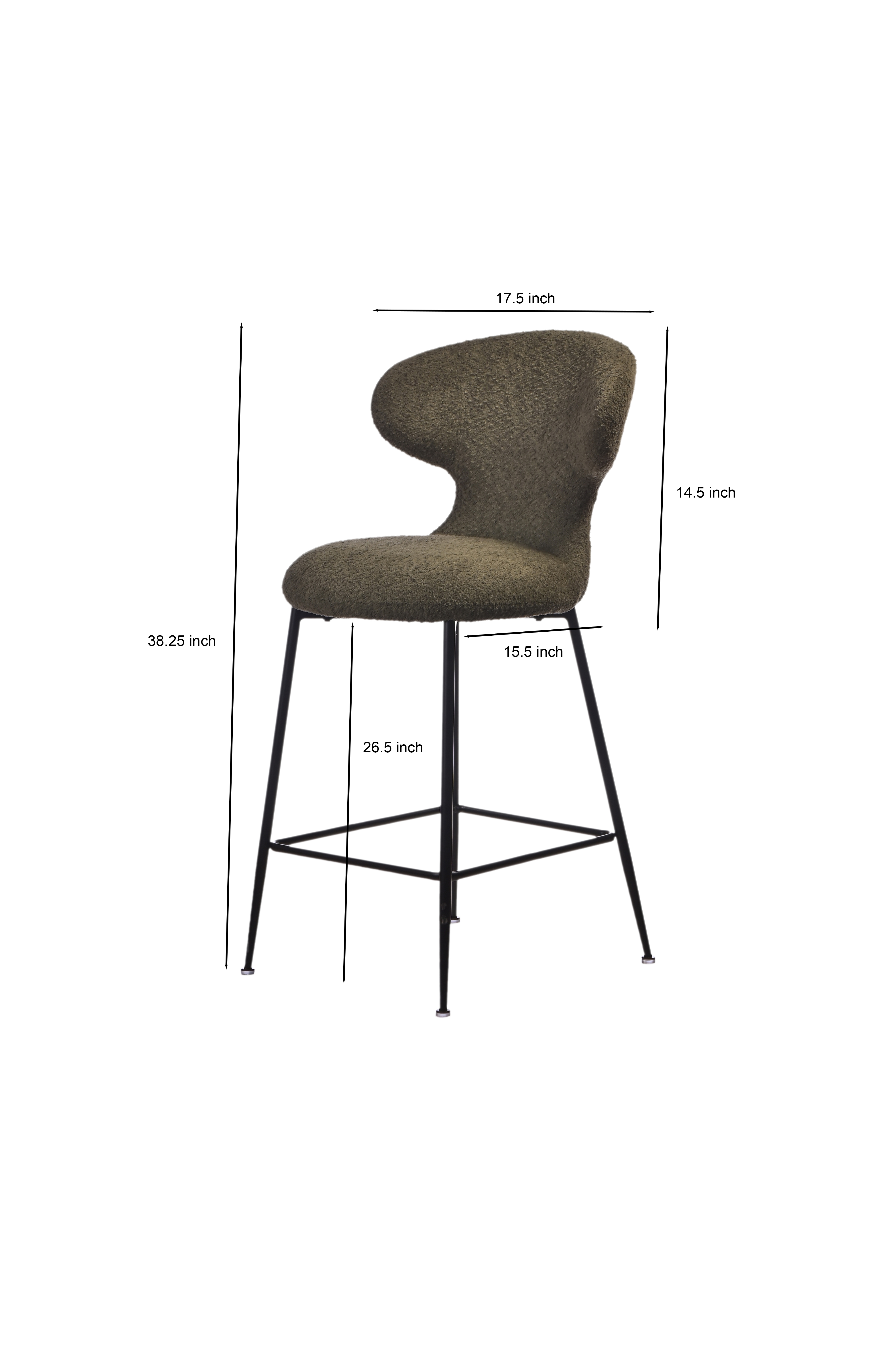 Aileron Bar Stool , Green