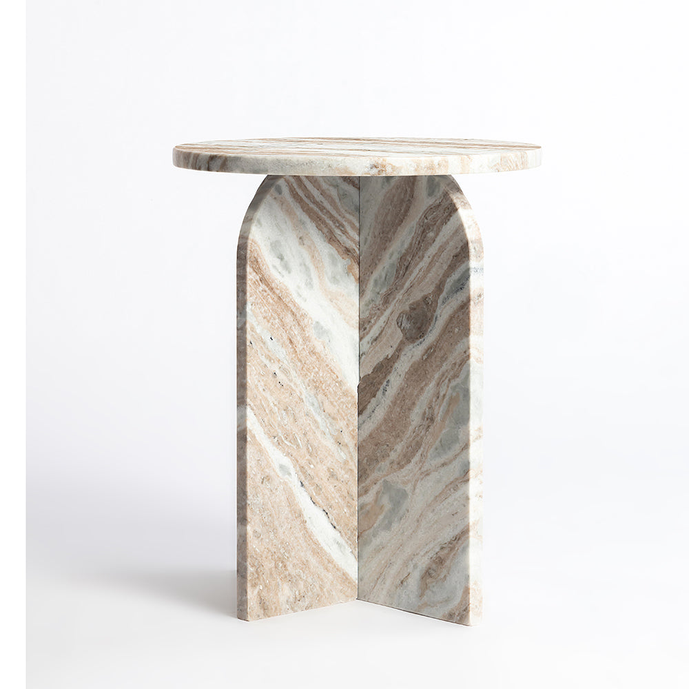 Lunette Accent Table, Sawar
